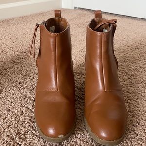 Brown ankle booties